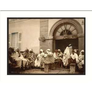  Arabs at a cafe Algiers Algeria, c. 1890s, (M) Library 
