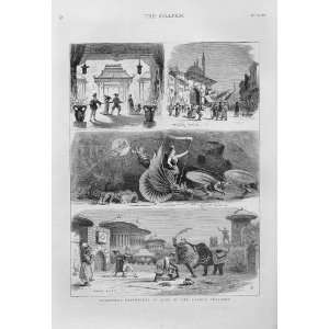  Pantomimes London Theatres 1880 Antique Print