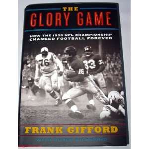  Frank Gifford Signed HOF The Glory Game Book & Proof NY 