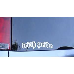  Irish Pride Vinyl Sticker   White Automotive