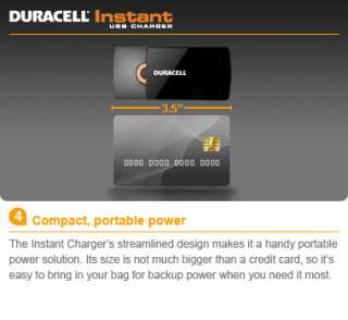 Duracell Instant Usb Charger/Includes Universal Cable With Usb & Mini Usb 1 Count
