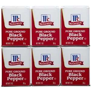  McCormick Ground Black Pepper in Tin, 2 oz, 6 ct (Quantity 