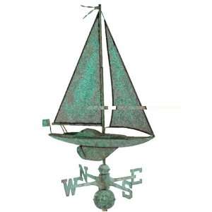  Sailboat Weathervane   Antique Verdigris (Green) Finish 