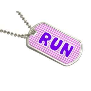  Run Running Jogging Marathon Pink Purple   Military Dog 
