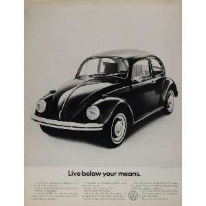 1969 Ad Volkswagen VW Beetle Bug Cost Savings Cheap   Original Print 