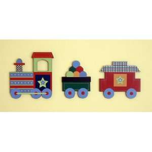  Kidsline T Is for Train 3 Piece Wall Art Hangings Baby