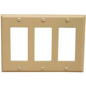   81130 3 Gang Decorator / GFCI Lexan Wall Plates in Ivory Baby