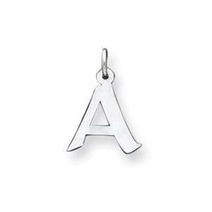  Sterling Silver Small Artisian Block Initial I Charm 