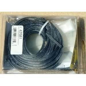 43 Ft Braided Hose Sleeve Cable Line Wire Cover  Carbon 
