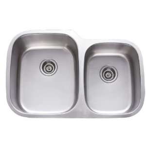 31 Inch Stainless Steel Undermount 60/40 Double Bowl Kitchen Sink   18 