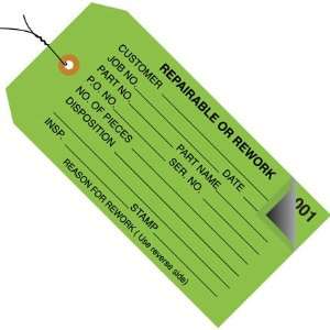  4 3/4 x 2 3/8   Repairable or Rework Inspection Tags 2 