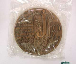 Biblical Bronze Medal Of Jacob & The Angel 1976 Judaica  
