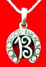 1618 Lucky 13 number thirteen Horse shoe Charm Jewelry  
