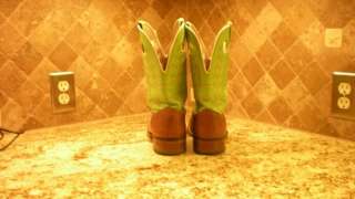 Larry Mahan Square Toe Western Cowboy Boots, sz. 11 D  