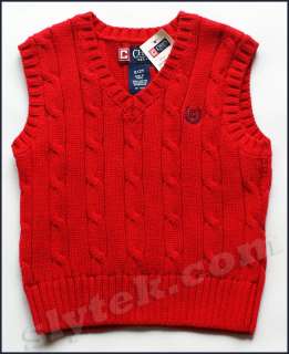 NWT BOYS SHIRT SWEATER VEST CARTERS CHAPS NEW 2T,3T,4T  