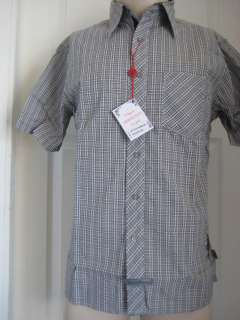 English Laundry Woven Plaid Short Sleeve Shirts #16 L  