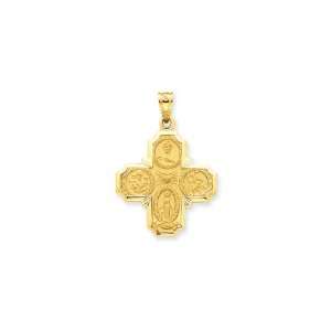  14k Four Way Medal Pendant Jewelry