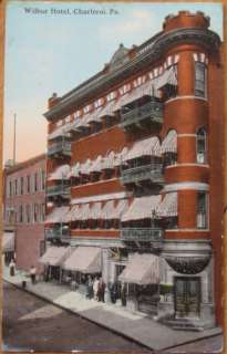 1910 Postcard Wilbur Hotel  Charleroi, Pennsylvania PA  