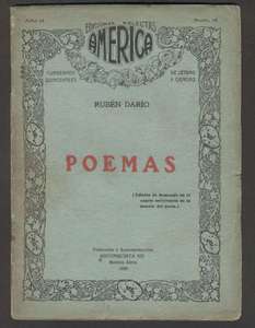 Ruben Dario Book Poemas 1st Edition 1920 America  