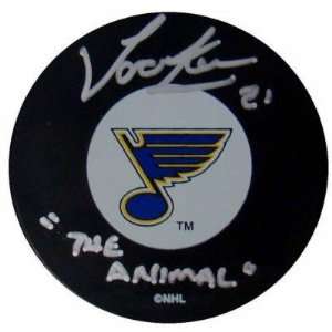 Todd Ewen Autographed Puck   . w Case   Autographed NHL Pucks