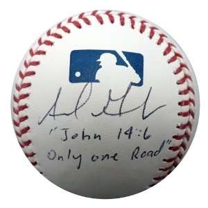  Adrian Gonzalez Autographed MLB (Panel) Baseball w 