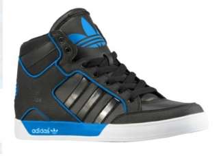 New 12 Adidas Originals HARD COURT HI Piping Mens Black Blue Shoes 
