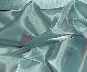 IRIDESCENT ORGANZA SHEER FABRIC JADE FORMAL WEDDING PAGEANT BY THE 
