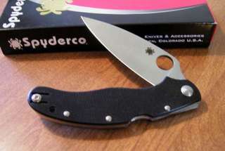 SPYDERCO New Black G 10 Caly 3.5 Pln Blade Knife/Knives  