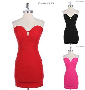   Strapless Mini Dress with Zippered Back VARIOUS COLOR and SIZE  