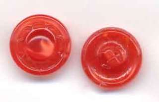 Red Round Glass Flower Buttons 1/2” 0061  
