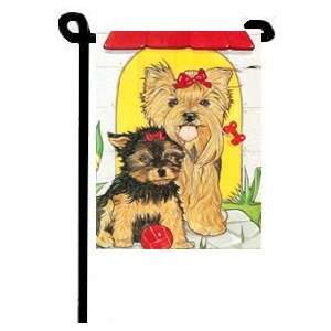  Yorkie Flag Garden Size 