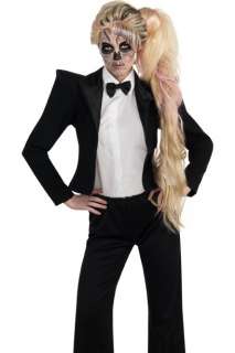   Gaga Born This Way Zombie Skeleton Tuxedo Halloween Costume  