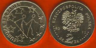 Poland 2 zlote 2011 y#new Europe Without Barriers UNC  