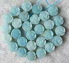 6x14mm 15.5inchs Natural ite Carved Flower Beads