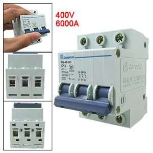   16A 3 Pole Miniature Electrical Circuit Breaker 400V