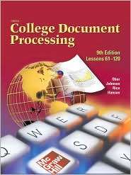 College Document Precessing, (0072987898), Scot Ober, Textbooks 