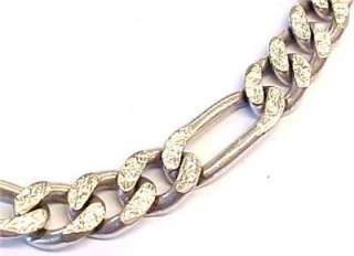 Sterling Silver FIGARO Link Chain Necklace 22 x 8.2mm  