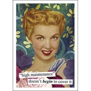  Anne Taintor High Maintenance Blank Card Arts, Crafts 