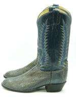TONY LAMA Blue Gray Python Cowboy Western Boots Mens 8.5 D  