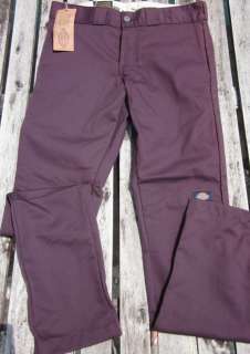Womens Dickies Pants Purple Skinny Straight Fit 31x32  