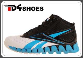 Reebok Zig Pro Future White Black Blue Basketball Shoes J81611  