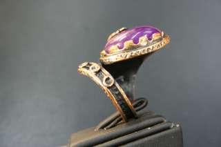 TURKISH ALPACA GOLD COLOR PINK STONE LOVE RING SIZE 8.5  