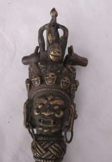 Tibet Tibetan Bronze Hayagriva Phurpa Dagger & Wood Box  