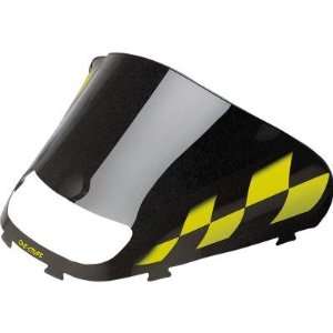  SNO Stuff Flared Windshield   Med Low   13.5in.   Black with Yellow 