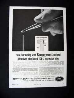 3M Scotch Weld Adhesive EC 1386 Epoxy Resin Base 1960 print Ad 