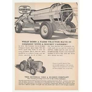   1961 General Tire Rocket Carrier Farm Tractor Print Ad