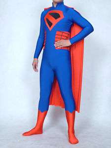 lycra zentai spandex superhero costume superman S XXL  