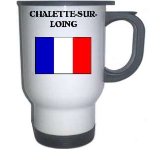  France   CHALETTE SUR LOING White Stainless Steel Mug 