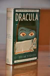 DRACULA~NR FINE BOOK W. STUNNING SCARCE ORG JACKET~1927 STAGE PLAY 