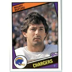  1984 Topps # 177 Maury Buford San Diego Chargers Football 